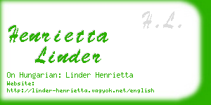 henrietta linder business card